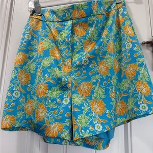 Skies Are Blue Vibrant Floral Skirt